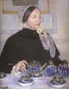 Mary Cassatt Dame prenant le the painting
